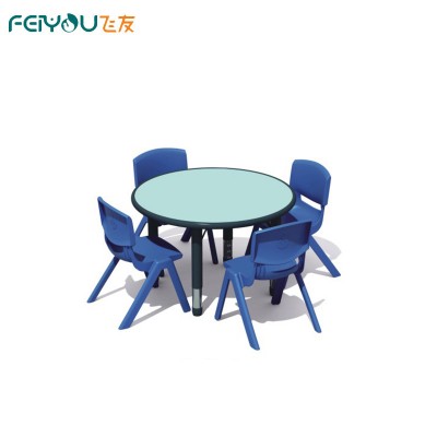 2015 Children Furniture Latest Designing Red Color Round Plastic Kids Table